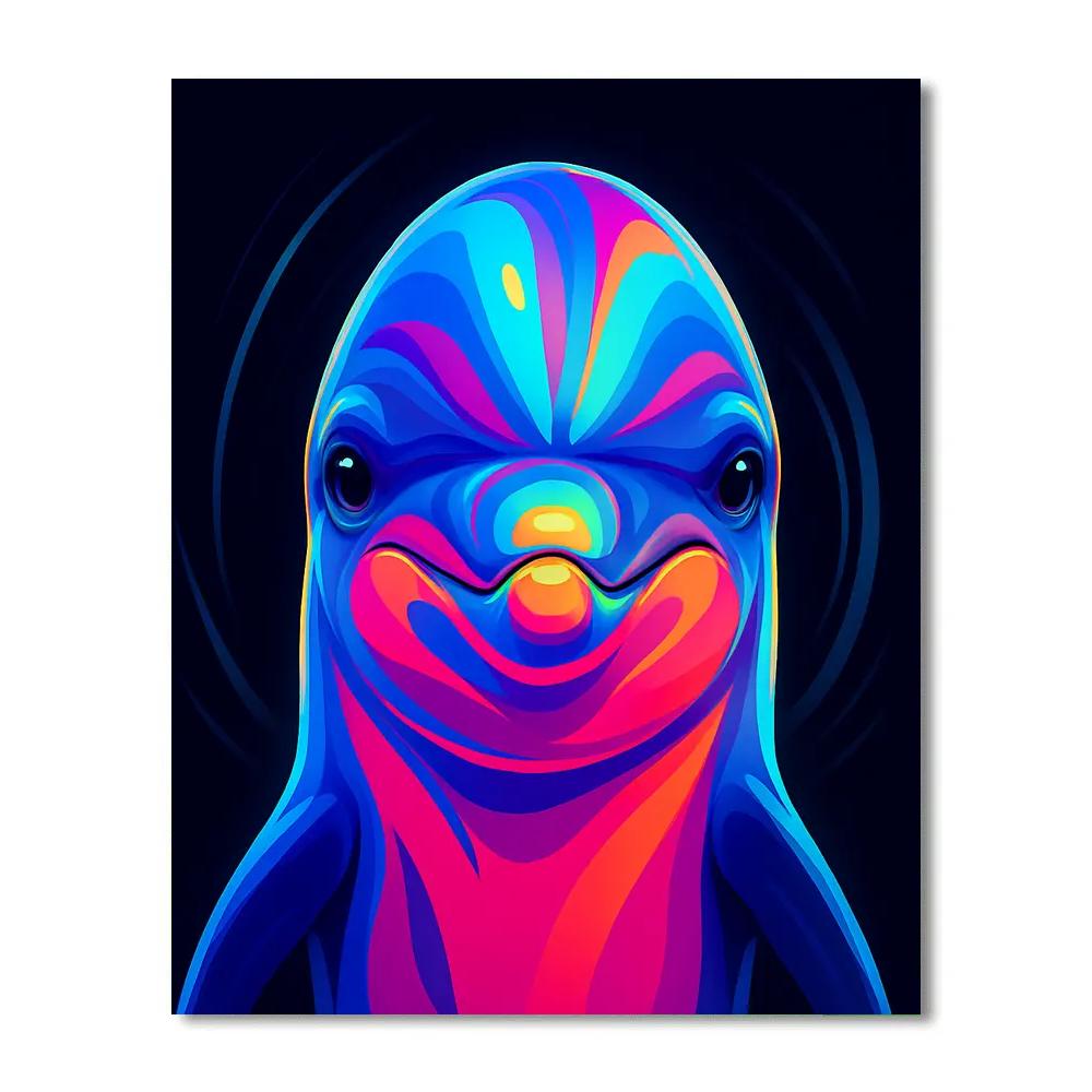 Chromatic Tide Dolphin Smile Paint by numbers art
