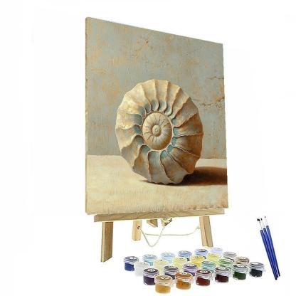 Leonardo Da Vinci Inspired Fossilized Ocean Spiral Painting by numbers kit