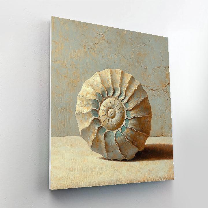 Leonardo Da Vinci Inspired Fossilized Ocean Spiral Painting by numbers kit