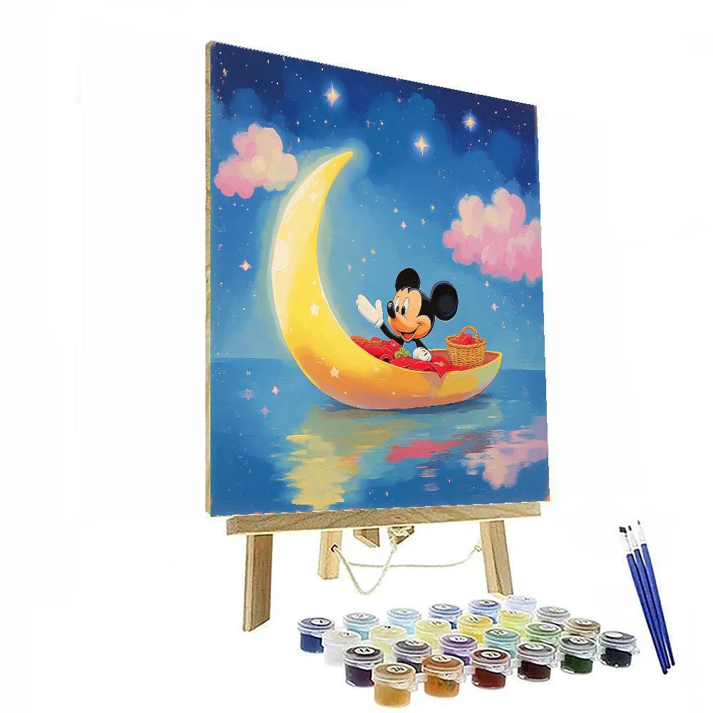 Mickey Mouse Star Sailboat Picnic Number painting