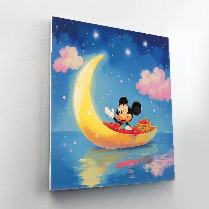 Mickey Mouse Star Sailboat Picnic Number painting