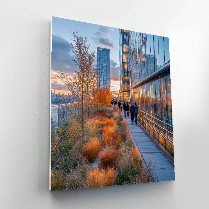 The High Line Autumn Walkway New York City United States Paint by numbers art