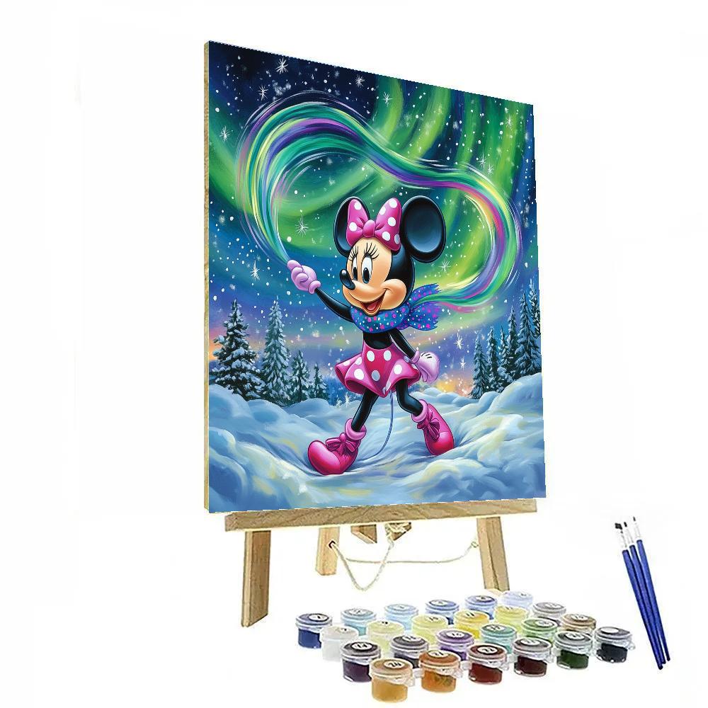 Minnie Mouse Aurora Ribbon Dance Paint by numbers art