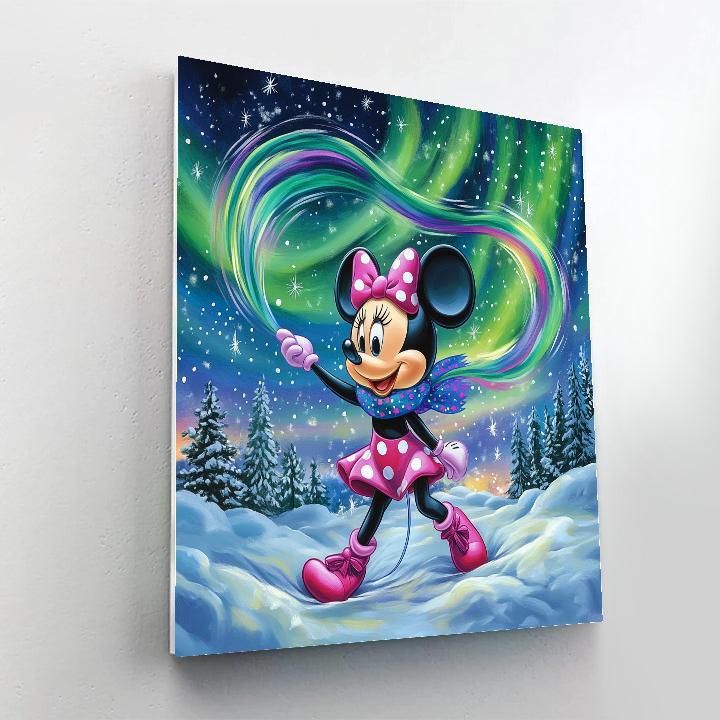 Minnie Mouse Aurora Ribbon Dance Paint by numbers art