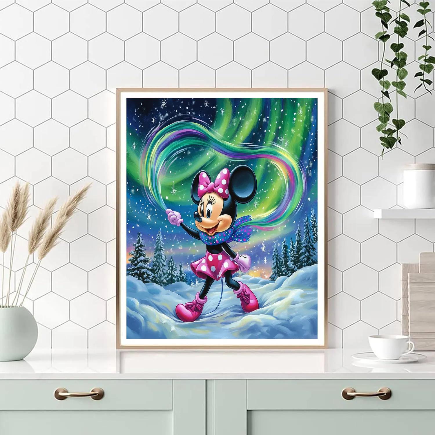 Minnie Mouse Aurora Ribbon Dance Paint by numbers art