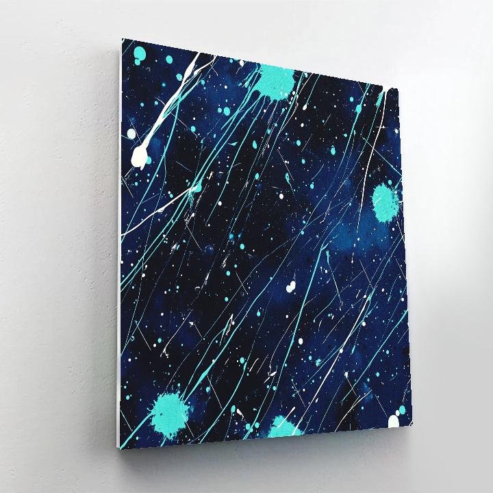 Jackson Pollock Inspired Auroral Magnetosphere Lattice paint by color
