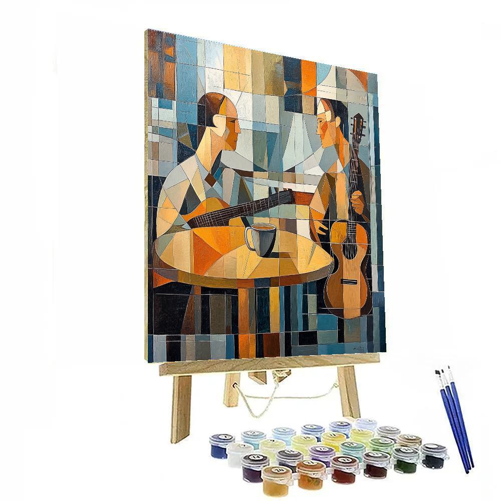 Pablo Picasso Inspired Abstract Cafe Musicians DIY paint by numbers