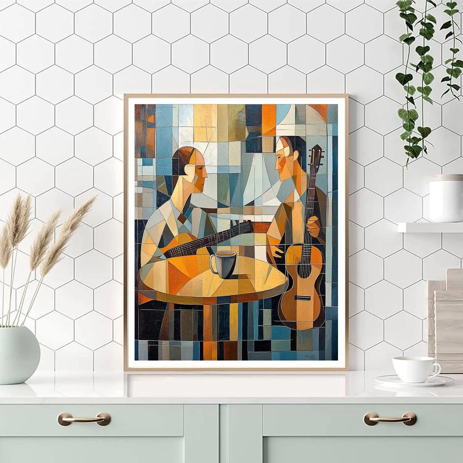 Pablo Picasso Inspired Abstract Cafe Musicians DIY paint by numbers