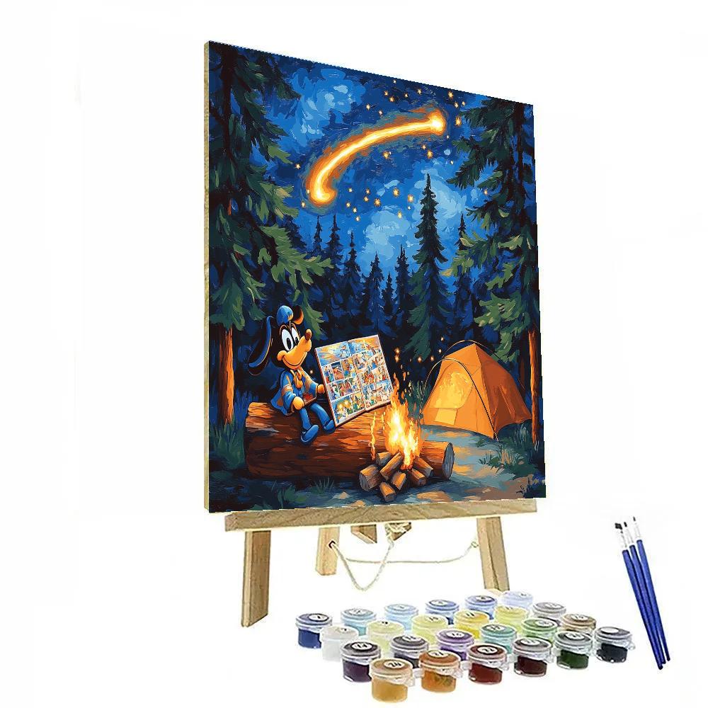 Goofy Comet Campfire Storytime painting number kit