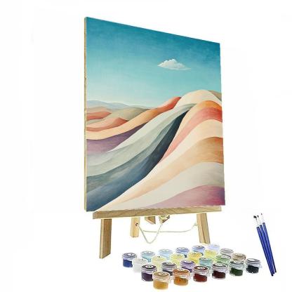 Georgia O’Keeffe Inspired Rainbow Chert Strata Desert Mesa paint by numbers