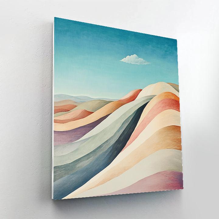 Georgia O’Keeffe Inspired Rainbow Chert Strata Desert Mesa paint by numbers