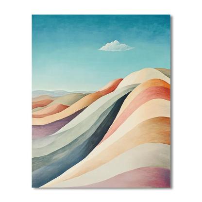 Georgia O’Keeffe Inspired Rainbow Chert Strata Desert Mesa paint by numbers