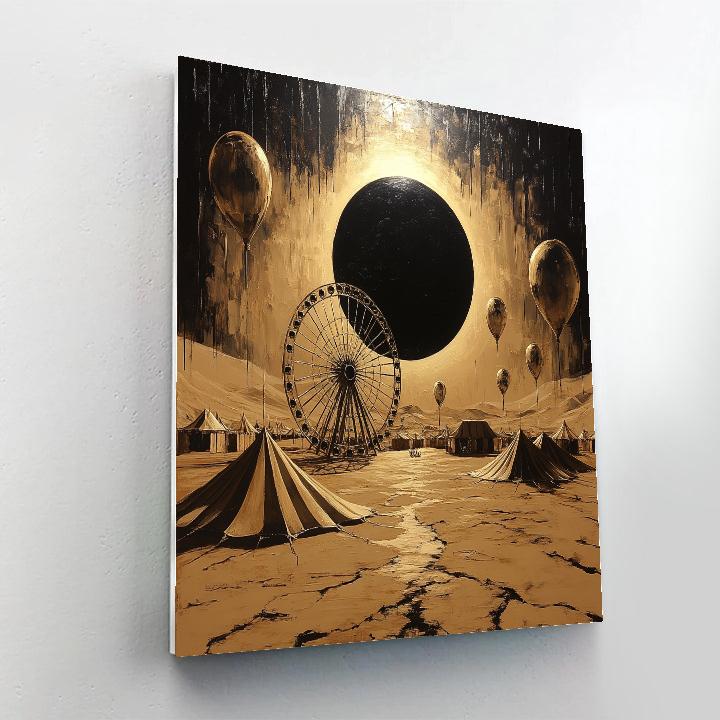 Salvador Dali Inspired Desert Eclipse Carnival paint by color