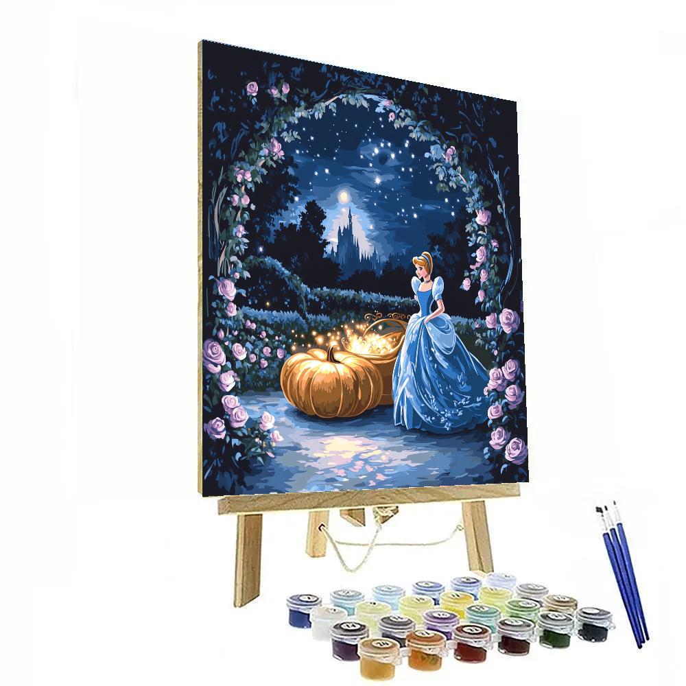 Cinderella Starlight Carriage Garden Number painting