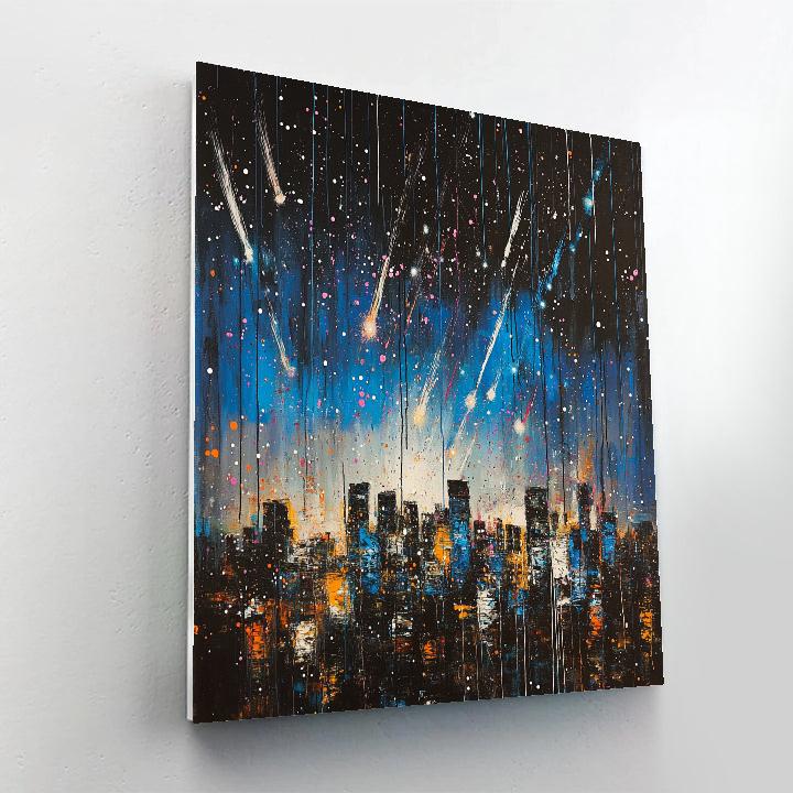Jackson Pollock Inspired Citylights Meteor Shower Numbered painting kits