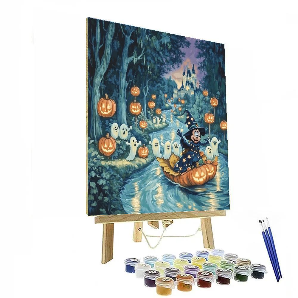 Trick Or Treat Parade On The Floating Lantern River Paint by numbers kits
