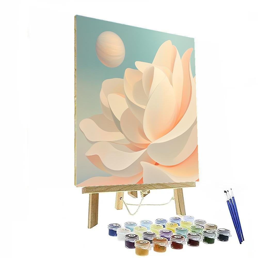 Georgia OKeeffe Inspired Desert Flowers And Distant Planet Painting by numbers kit