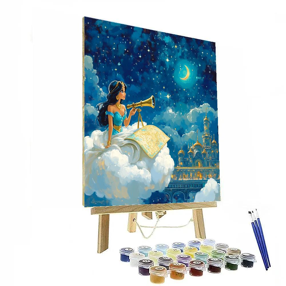 Jasmine Cloud Palace Star Map Number painting