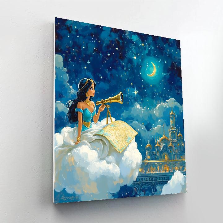 Jasmine Cloud Palace Star Map Number painting