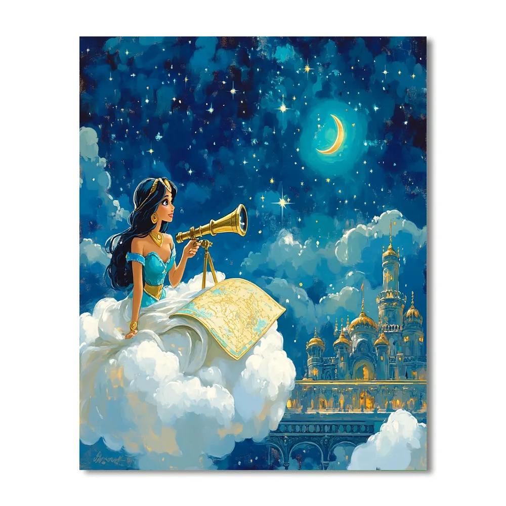 Jasmine Cloud Palace Star Map Number painting