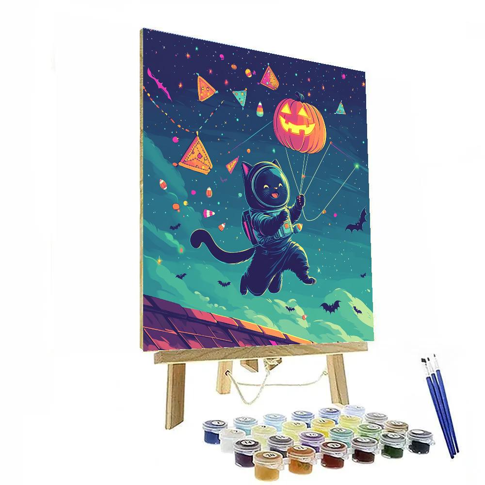 Lantern Festival With Spooky Sky Kites Paint by numbers kits