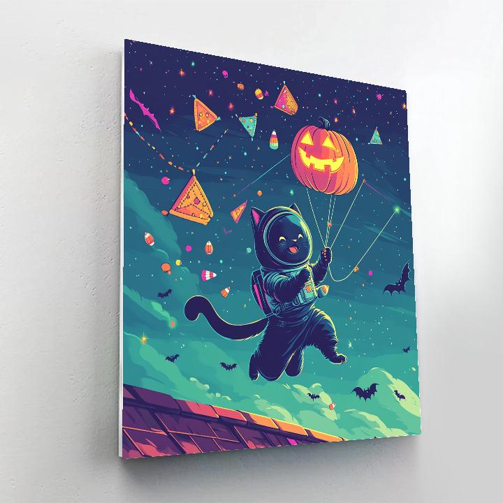Lantern Festival With Spooky Sky Kites Paint by numbers kits