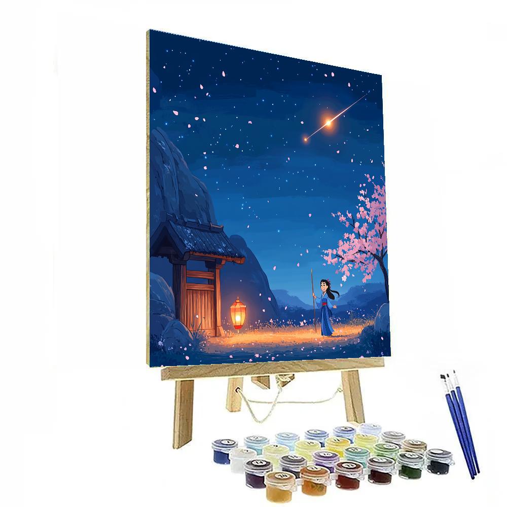 Mulan Shooting Star Training Field Paint by numbers art