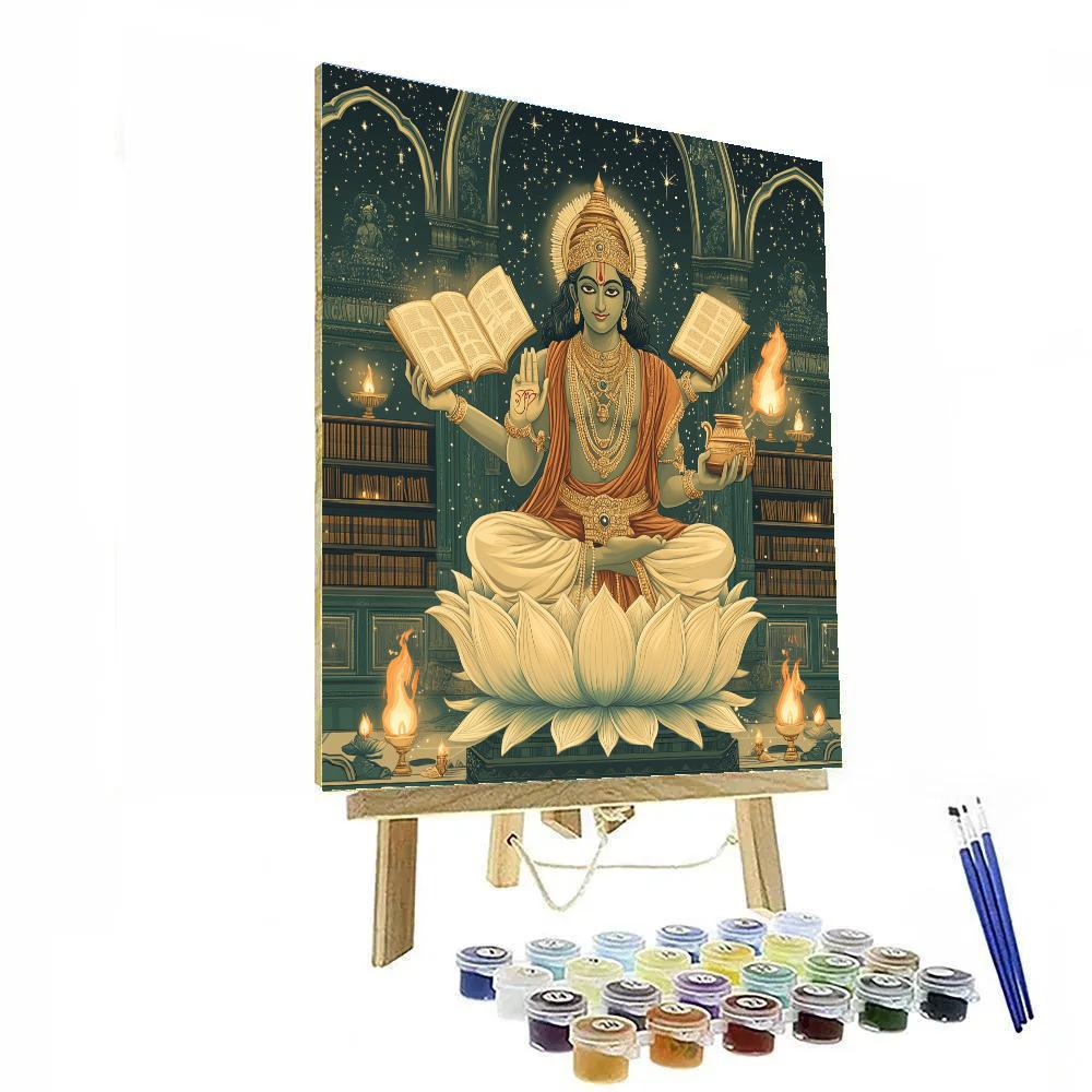Celestial Librarian Brahma Manuscript Vault paint by color