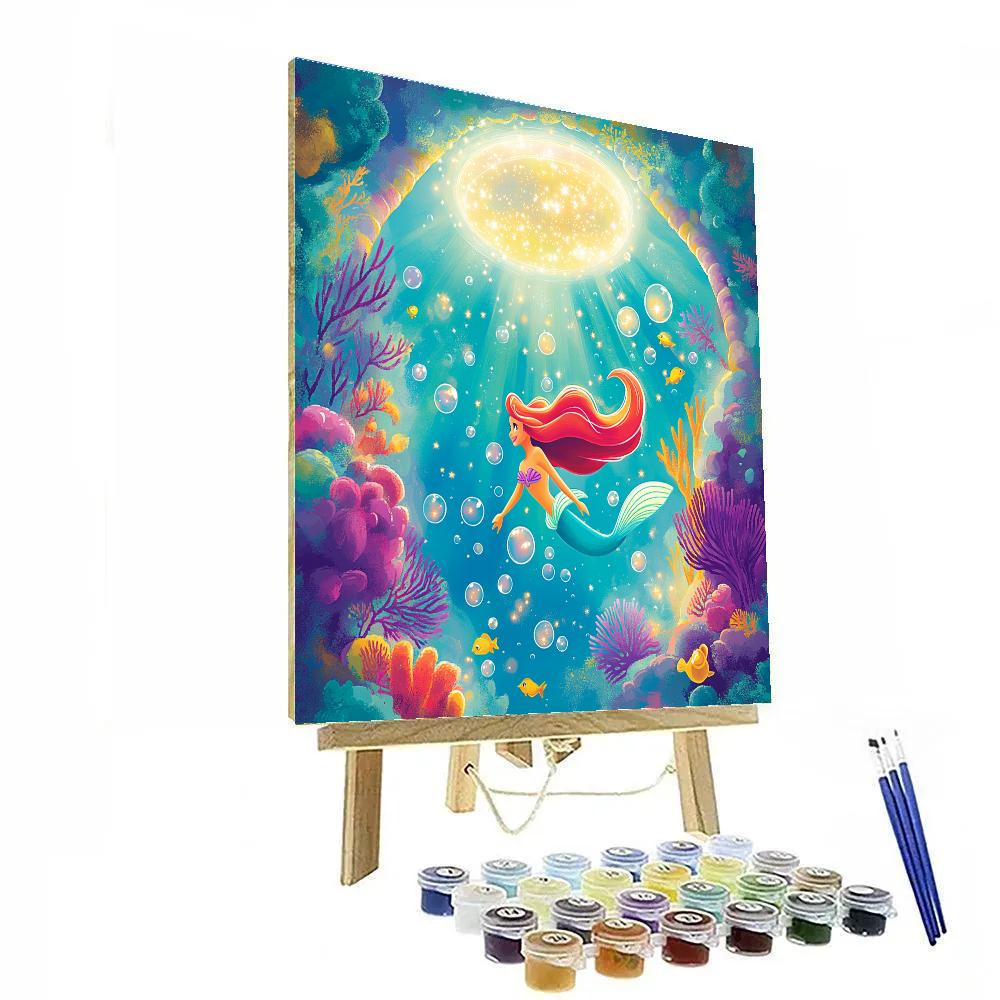Ariel Coral Reef Planetarium Swim paint by color