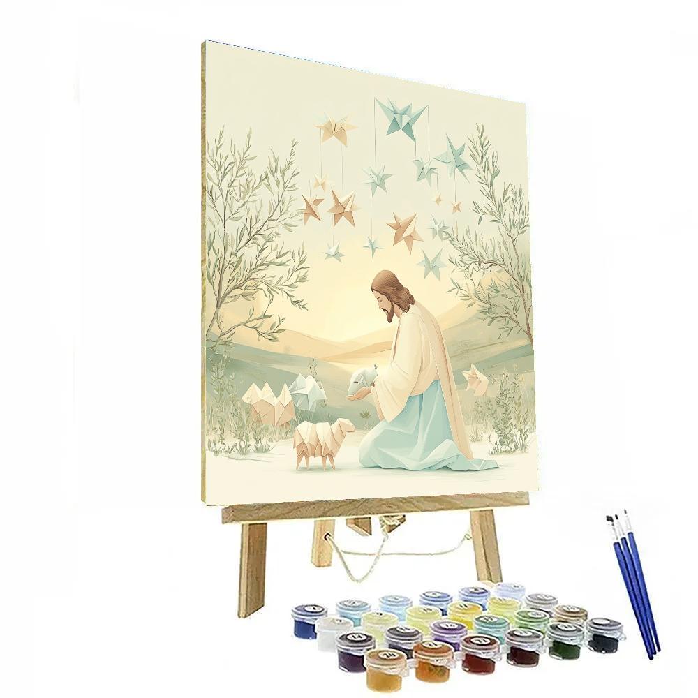 Jesus, Shepherd Of Paper Stars paint by number