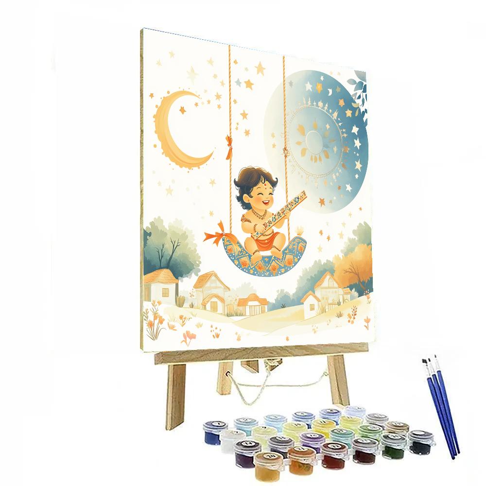 Krishna And The Time Dilation Swing Paint by numbers art