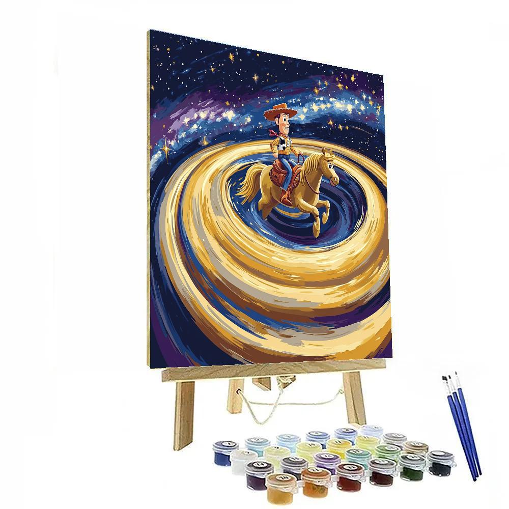 Woody Saturn Ring Rodeo DIY paint by numbers