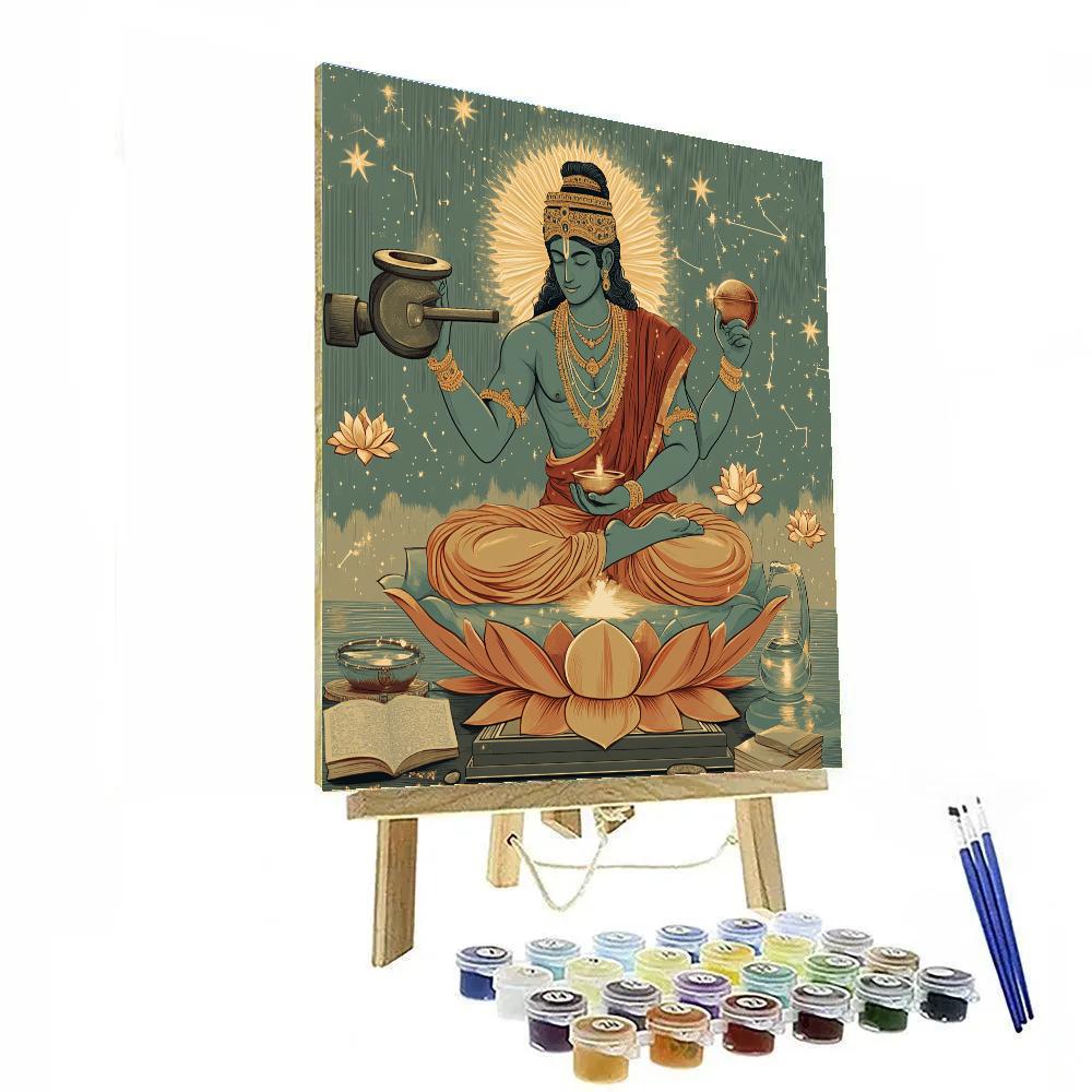 Lotus Forge Brahma Crafted Dawn Number painting
