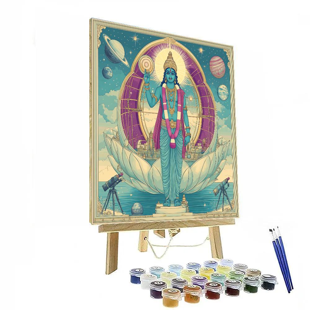 Vishnu At The Lotus Observatory painting number kit