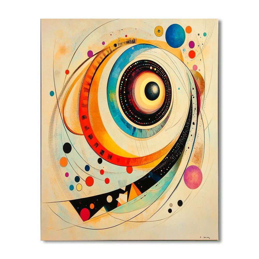 Wassily Kandinsky Inspired Cosmic Geometry Pattern Painting by numbers kit