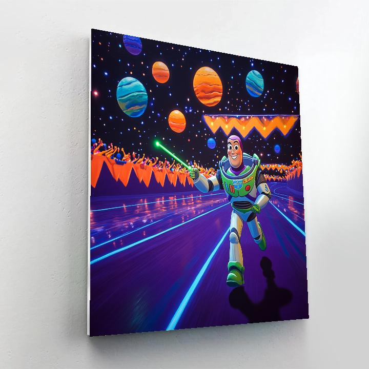 Buzz Lightyear Galaxy Relay Race paint by number