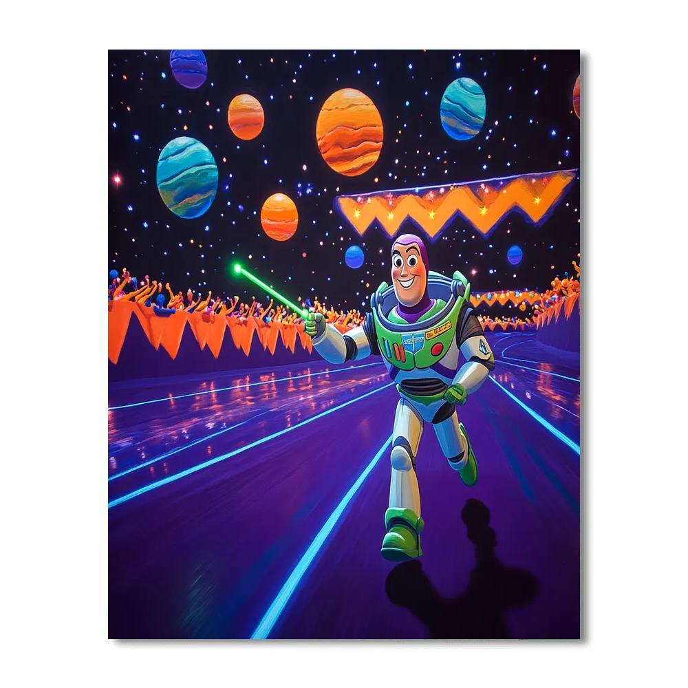 Buzz Lightyear Galaxy Relay Race paint by number
