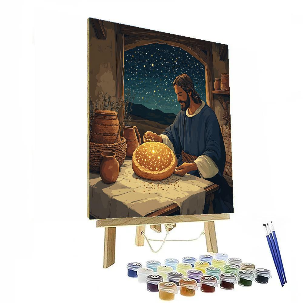 Bread And Constellations With Jesus paint by numbers