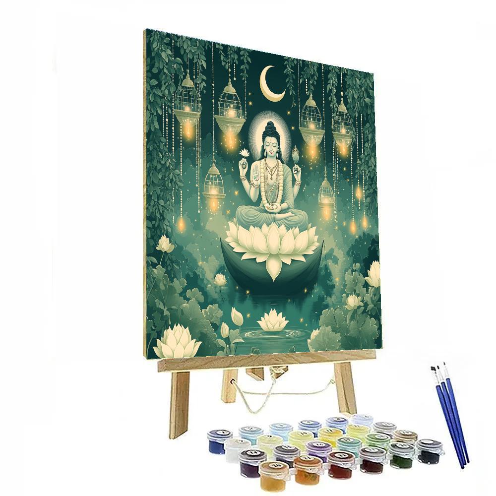 Brahma In Floating Garden Observatory Paint by numbers kits