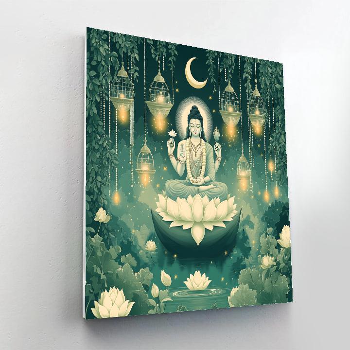 Brahma In Floating Garden Observatory Paint by numbers kits