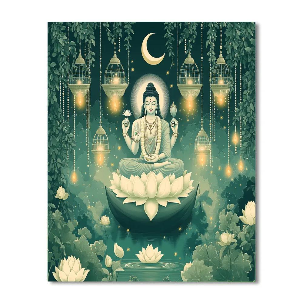 Brahma In Floating Garden Observatory Paint by numbers kits