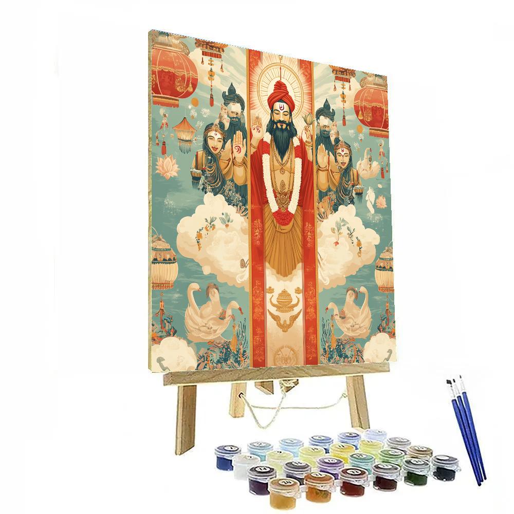 Brahma Sky Compass Festival Banner paint by numbers