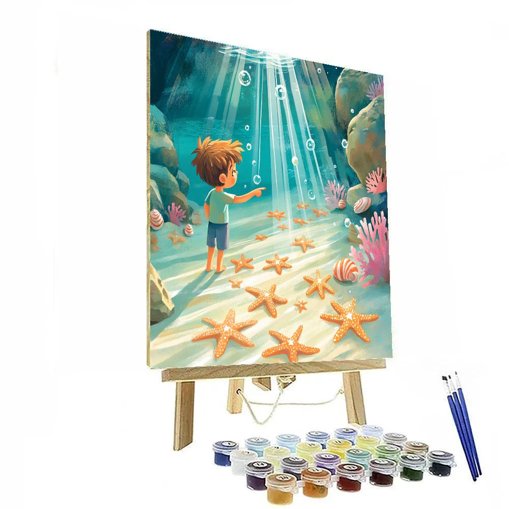 Luca Seafloor Starfish Constellations Number painting