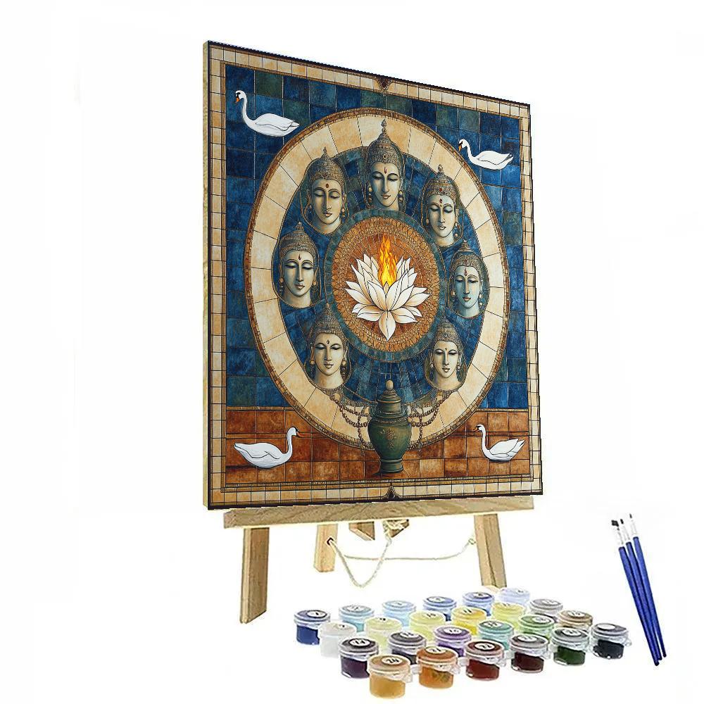 Brahma Mosaic Of Four Directions Paint by numbers art
