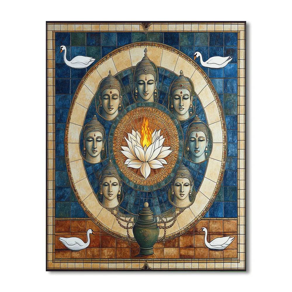 Brahma Mosaic Of Four Directions Paint by numbers art