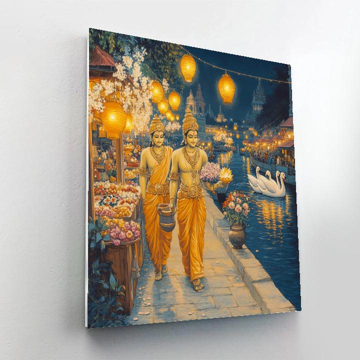 Brahma Lantern River Market paint by color