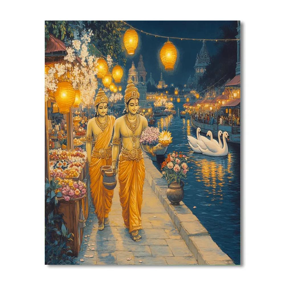 Brahma Lantern River Market paint by color