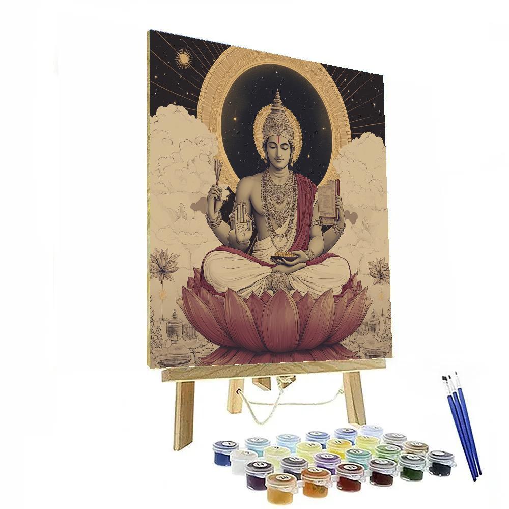 Brahma Crowned Under Eclipse Halo painting number kit