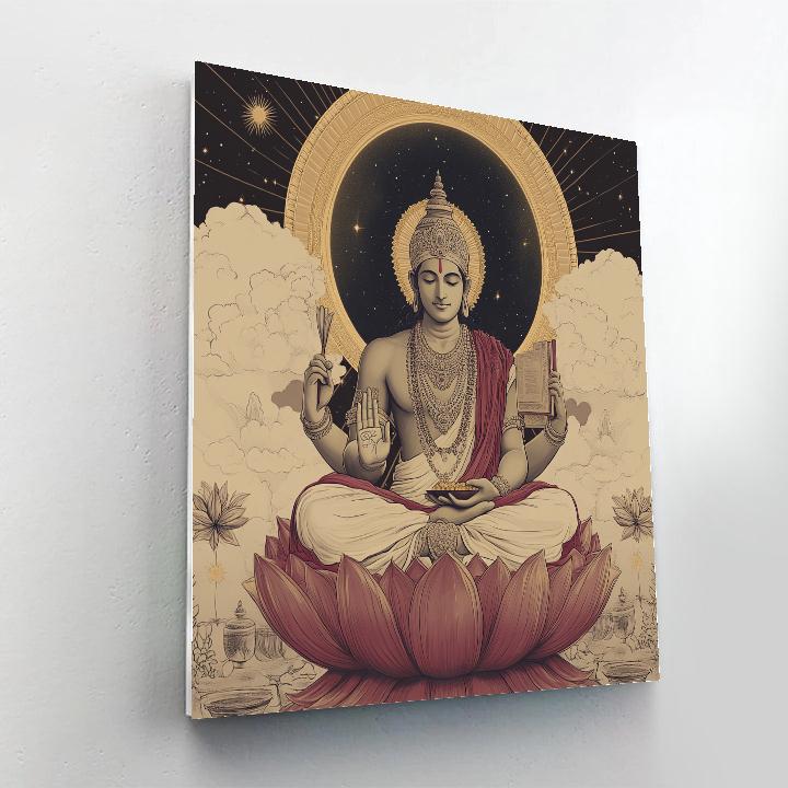 Brahma Crowned Under Eclipse Halo painting number kit