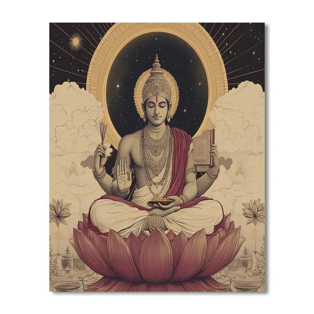 Brahma Crowned Under Eclipse Halo painting number kit